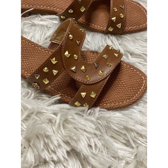 Sam Edelman Studded Faux Leather Sandal Slides - Picture 8 of 9